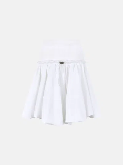 Attico The  Skirts Gend - White Midi Skirt White Main Material: 97% Cotton 3% Elastane, Second Materi In White