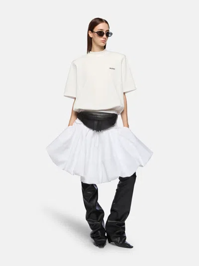 Attico The  Skirts Gend - White Midi Skirt White Main Material: 97% Cotton 3% Elastane, Second Materi In White