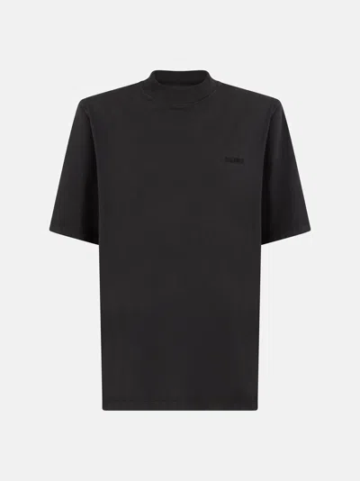 Attico T-shirt Faded Black In Black