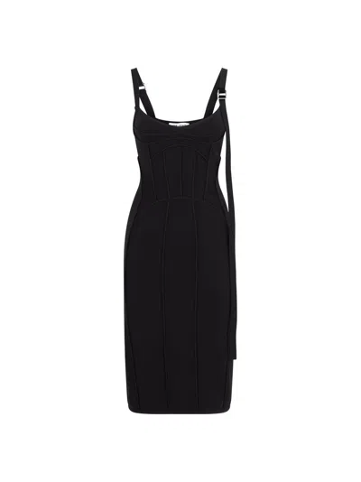 Attico The  Dresses Gend - Black Midi Dress Black Main Material: 70% Viscose 30% Polyamide In Black