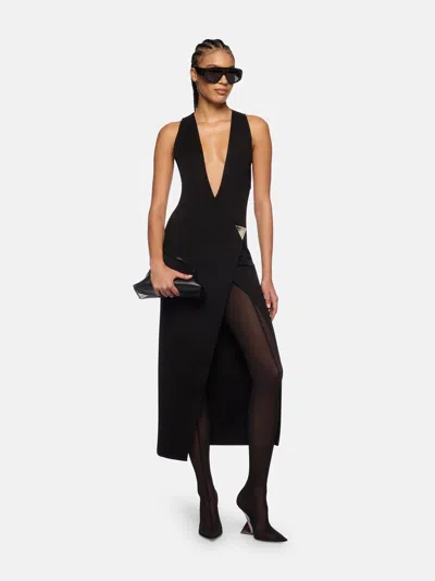 Attico The  Dresses Gend - Black Midi Dress Black Main Material: 65% Viscose 30% Polyamide 5% Elastan In Black