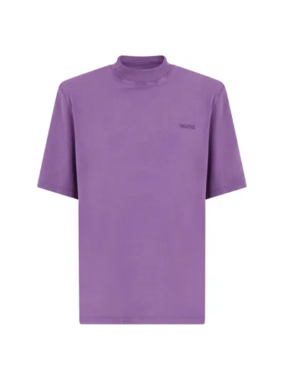 Attico T-shirt Dark Purple In Purple