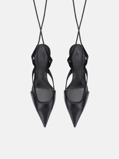 Attico Diane Ankle-tie Pumps In Black