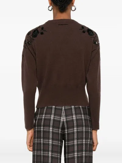 Ermanno Dark Brown Wool Sweater In Brown