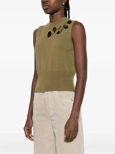 Ermanno Wool Vest In Green