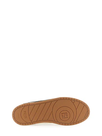Fendi Match Leather And Suede Sneakers In Multi