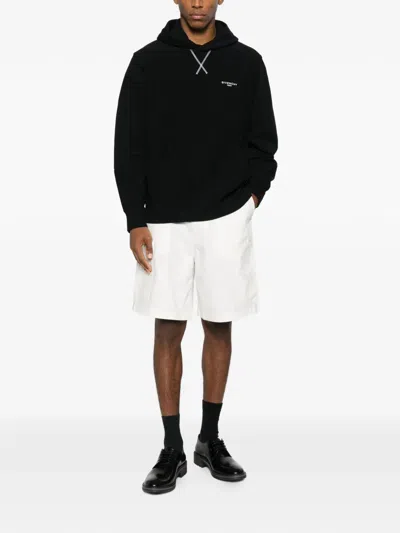 Givenchy Couture Seam Fleece Hoodie With Paris Embroidery Clothing In Black