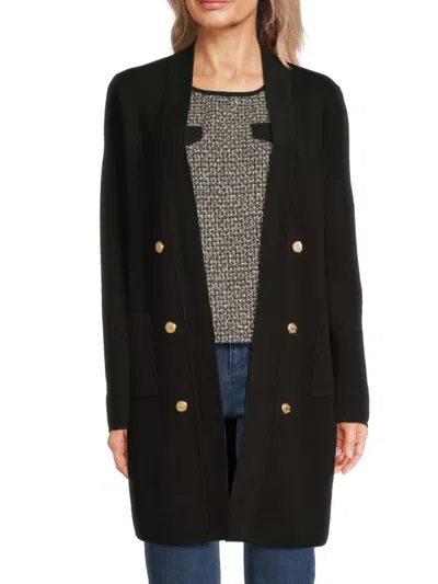 Karl Lagerfeld Women's Long Sleeves Cardigan Sweater In Black