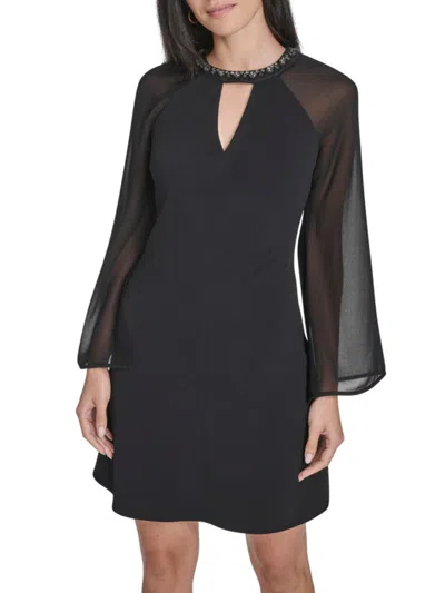 Halston Women's Embellished Sheath Minidress In Black