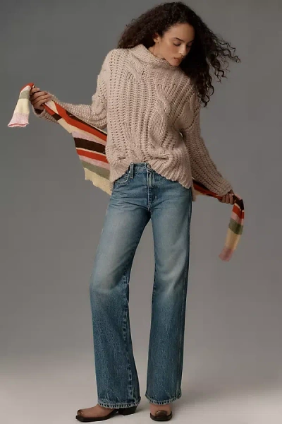 Amo Robbie High-rise Wide-leg Jeans In Brown