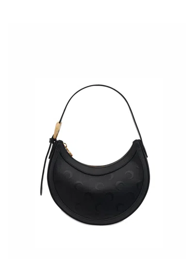 Marine Serre Moon Canvas Eclips Mini Bag Woman Black In Black