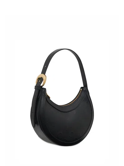 Marine Serre Moon Canvas Eclips Mini Bag Woman Black In Black