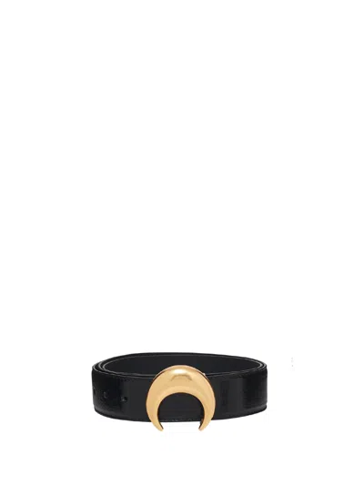 Marine Serre Ms Moon Belt Woman Black In Black