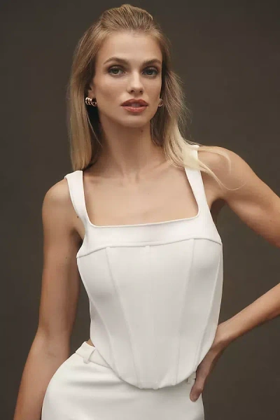 Bhldn Crepe Corset Top In White
