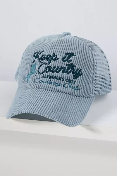 Worn/west Members Only Trucker Hat In Blue