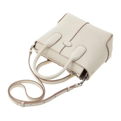 Tod's Zippered Shoulder Bag In White