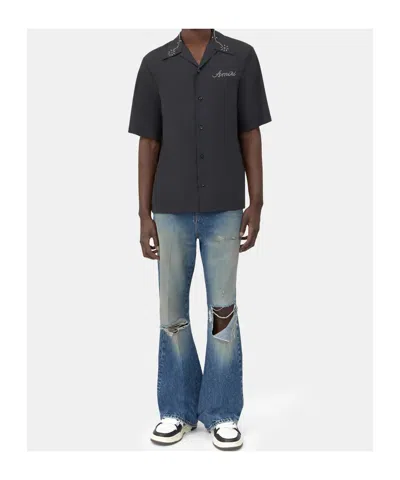 Amiri Slashed Boot Cut Jean In Blue