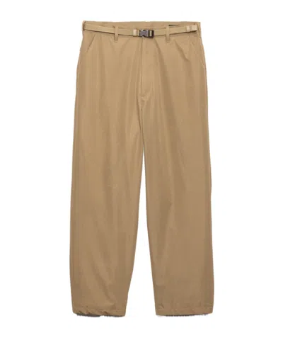 Prada Technical Fabric Pants In Brown