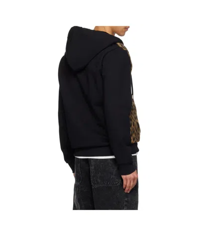 Lanvin Animal-pattern Zip Hoodie In Brown