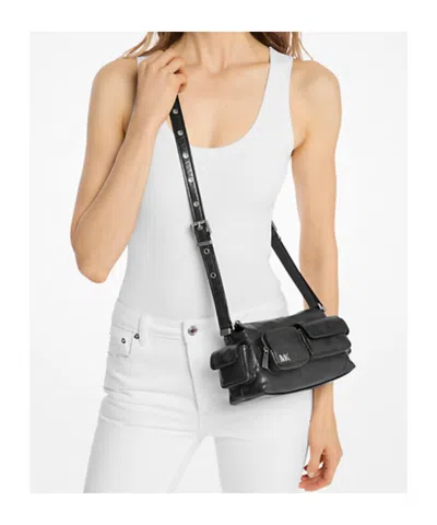 Michael Kors Dakota Small Leather Shoulder Bag In Black