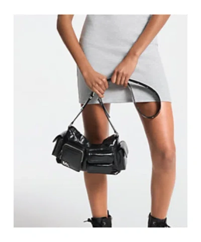 Michael Kors Dakota Small Leather Shoulder Bag In Black