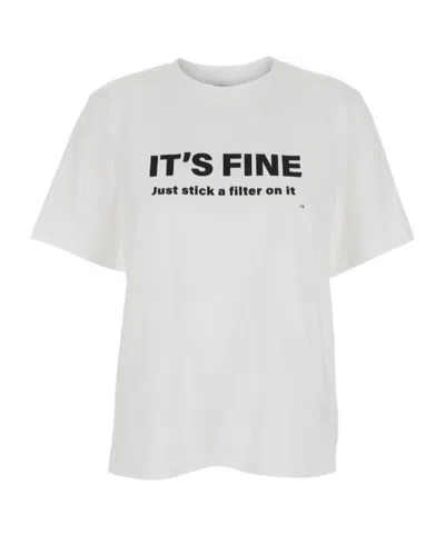 Victoria Beckham Just Stick A Filter On It Slogan T-shirt Clothing In Multi