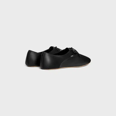 Celine Ballet - Lace-up Shoe In Lambskin In Black