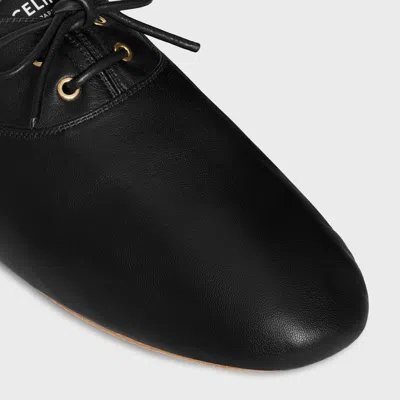Celine Ballet - Lace-up Shoe In Lambskin In Black