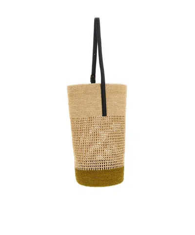 Khaite Billie Large Bucket Bag In Neutral