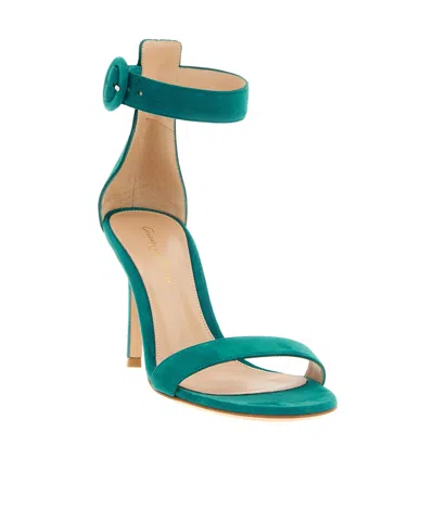 Gianvito Rossi Portofino Sandals Open Toe Ankle Strap In Green