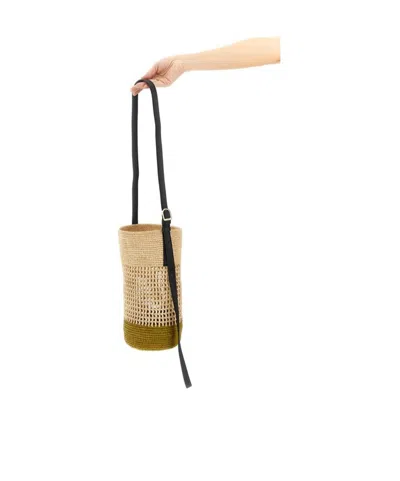 Khaite Small Billie Woven-raffia Bucket Bag In Brown