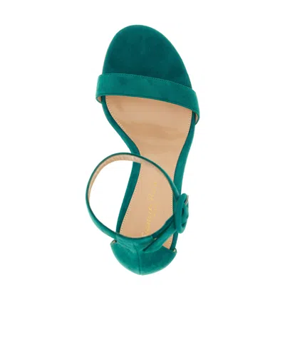 Gianvito Rossi Portofino Sandals Open Toe Ankle Strap In Green