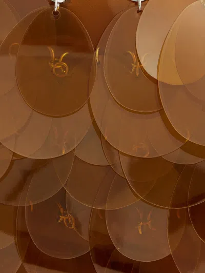 Rabanne Disc-chain Shoulder Bag In Brown