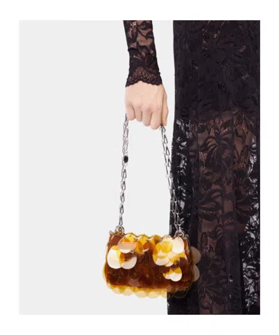 Rabanne Disc-chain Shoulder Bag In Brown