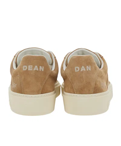 Dsquared2 Beige Low Top Sneakers With Logo Patch On The Tongue And Logo Lettering On The Heel In Suede Man In Neutral