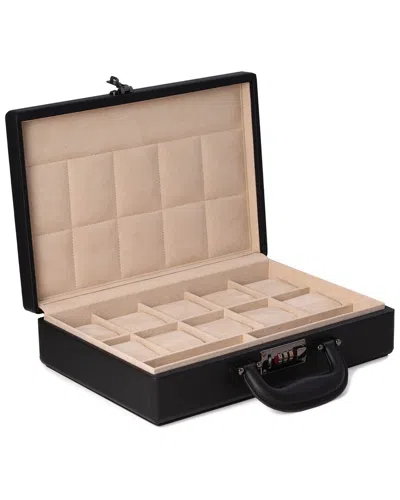 Bey-berk Watch Storage Briefcase In Black
