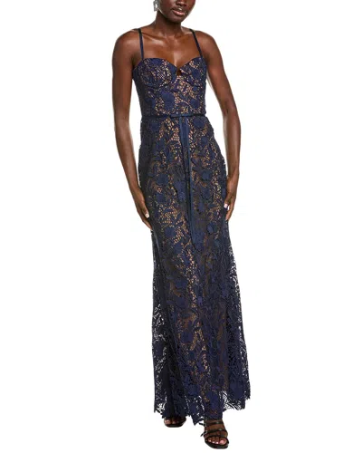 Marchesa Notte Gown In Blue
