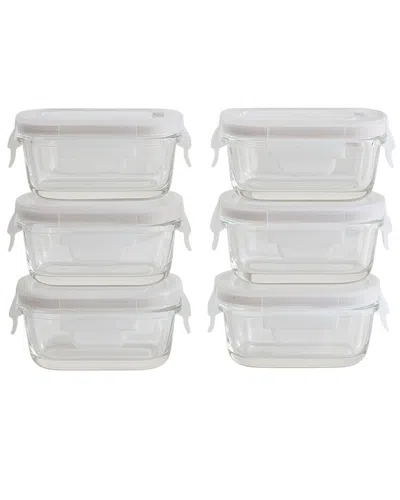 Genicook Mini Rectangular Glass Container Set In Neutral