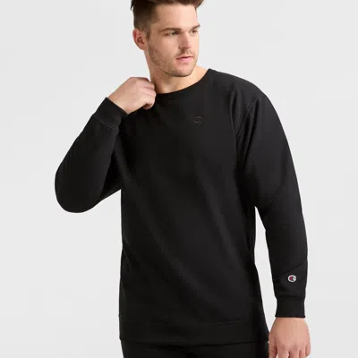 Champion Powerblend Crewneck Sweatshirt, C Logo - Big & Tall In Black