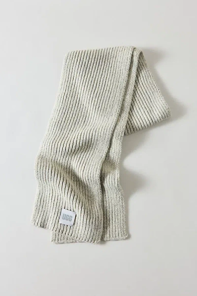 Ugg Chunky Ribbed Scarf In Light Grey, Women's At Urban Outfitters In Gray