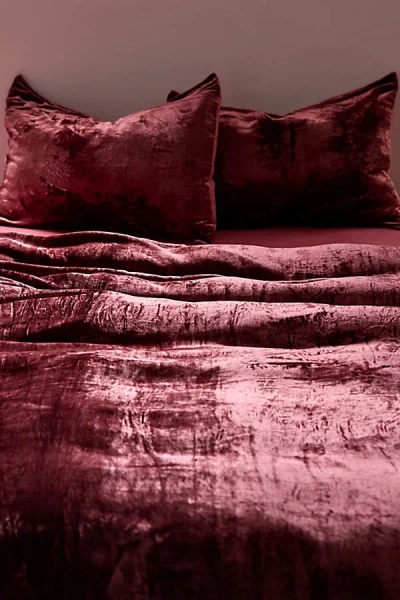 Urban Outfitters Skye Velvet Duvet Cover In Maroon At  In Multi