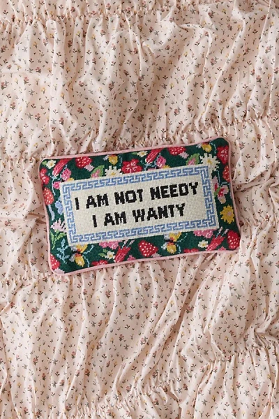 Furbish Needlepoint Throw Pillow By  In Not Needy At Urban Outfitters In Multi
