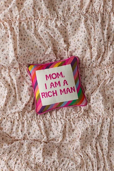 Furbish Needlepoint Throw Pillow By  In Rich Man At Urban Outfitters In Multi