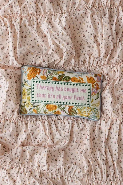 Furbish Needlepoint Throw Pillow By  In Therapy At Urban Outfitters In Multi