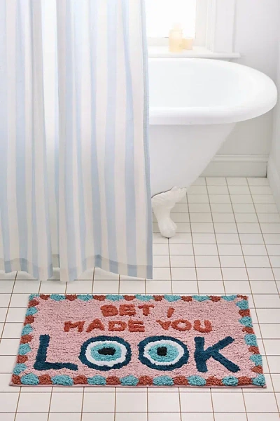 Furbish Made You Look Tufted Bath Mat By  In Pink At Urban Outfitters In Multi