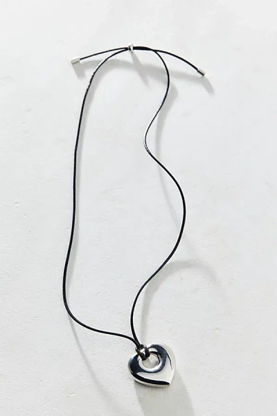 Urban Outfitters First Love Pendant Corded Pendant In Silver, Women's At  In Silver