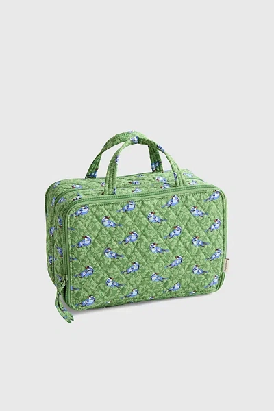 Vera Bradley Quilted Cotton Ultimate Travel Case In Green Birds, Women's At Urban Outfitters In Green