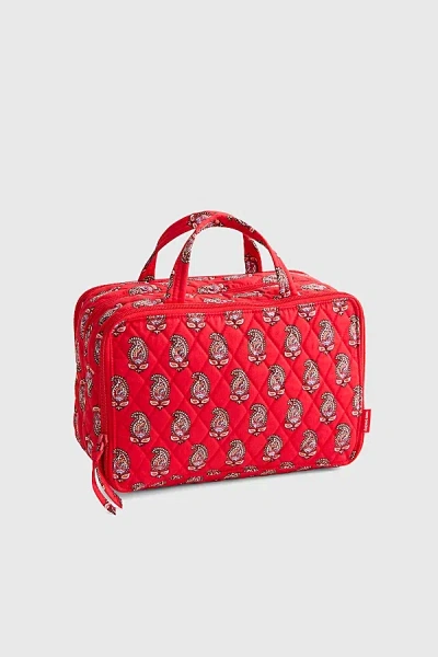 Vera Bradley Quilted Cotton Ultimate Travel Case In Flowering Paisley Goji Berry, Women's At Urban Outfitters In Red
