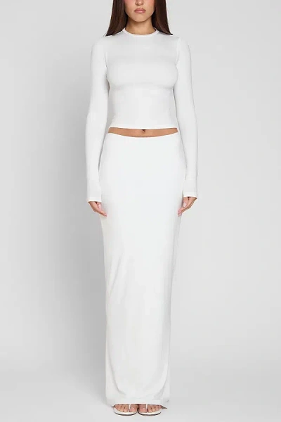 Leau Everyday Jersey Maxi Skirt In White, Women's At Urban Outfitters In White
