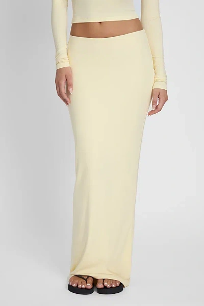 Leau Everyday Jersey Maxi Skirt In Yellow, Women's At Urban Outfitters In Yellow